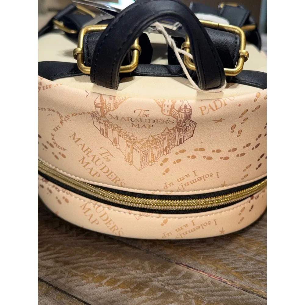 Loungefly Harry Potter Mini Backpack Womens NWT Marauders Map Floral Cream